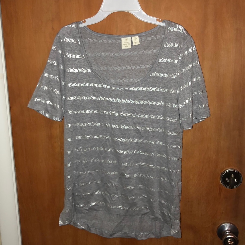 Elephant-striped shirt